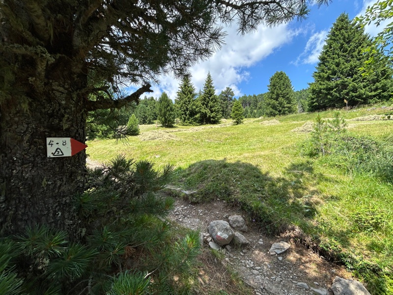 Per arrivare alla Schatzerhütte si seguono le indicazioni per il sentiero 4/8